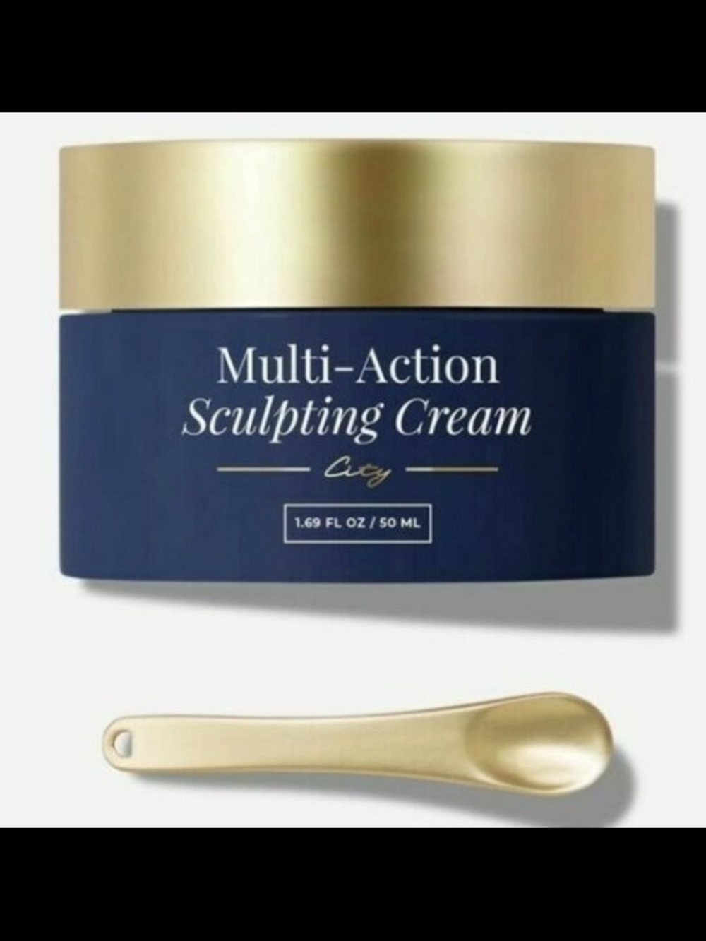 New sealed Box Multi-Action Sculpting Cream - Navy & Gold